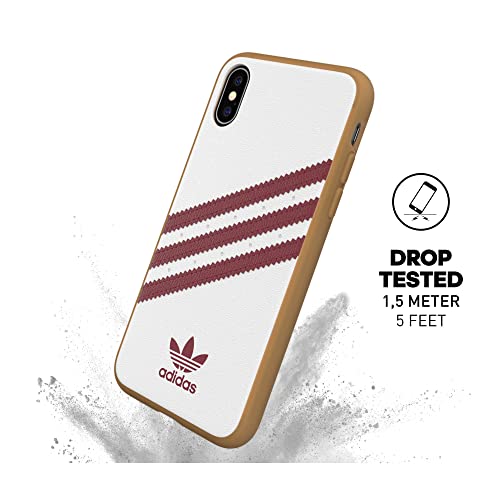 adidas Originals White/Collegiate Burgundy Molded Case for iPhone X/XS, Drop-Resistant Phone Case
