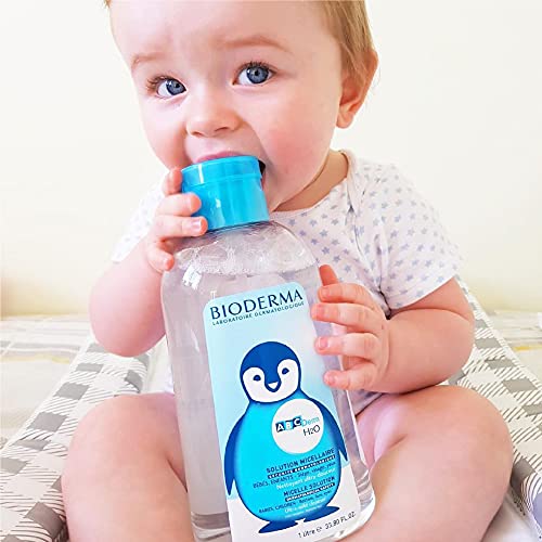Bioderma - ABCDerm H2O Micellar Water - Micellar Cleansing Water - Baby and Kid Face and Body Wash - Sensitive Skin Micellar Water - Face Cleanser For Kids