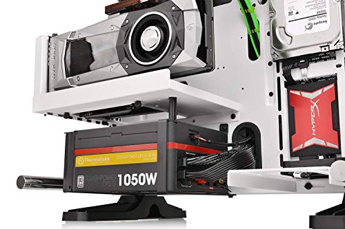 Thermaltake Core P3 ATX Tempered Glass Gaming Computer Case Chassis, Open Frame Panoramic Viewing, White Edition, CA-1G4-00M6WN-05, Snow