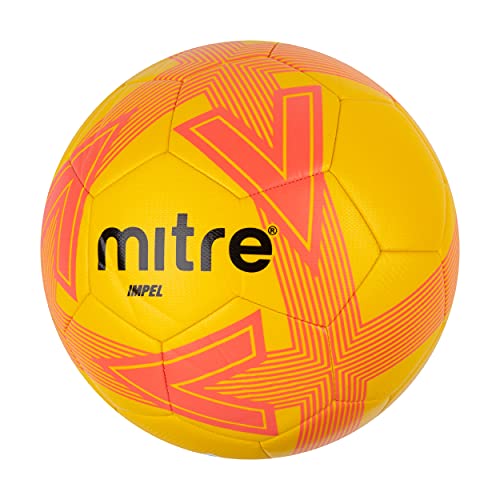 Mitre Unisex Soccer Ball Training Impel,Yellow/Tangerine