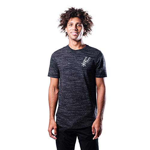 Ultra Game NBA San Antonio Spurs Mens Space Dye Tee Shirt, Team Color, Large