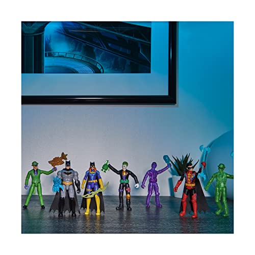 DC Comics Batman 4-inch Batman and The Riddler Action Figures with 6 Mystery Accessories, Kids Toys for Boys Aged 3 and up