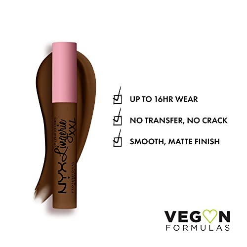 NYX PROFESSIONAL MAKEUP Lip Lingerie XXL Matte Liquid Lipstick - Goin Desnuda (Chocolate Brown)