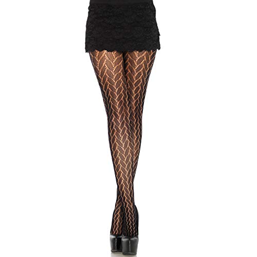 Leg Avenue womens Vintage Fishnet Lace Tights Costume Hosiery, Plaited, One Size US