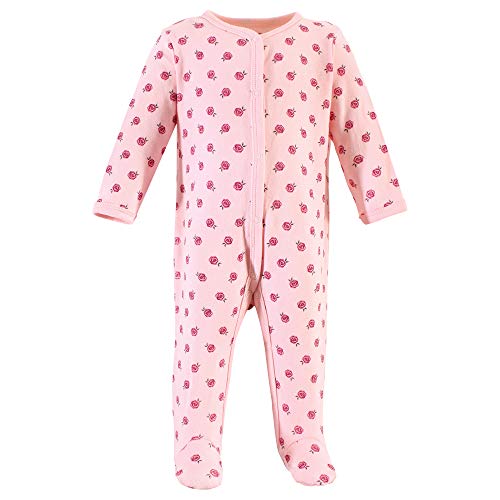 Hudson Baby Unisex Baby Cotton Sleep and Play Rose, 6-9 Months