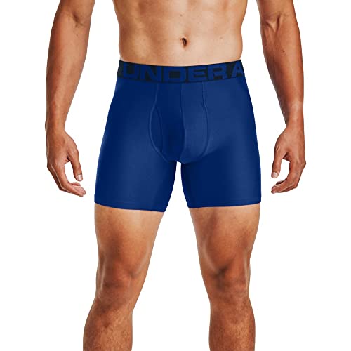 Under Armour Men's Tech 6-inch Boxerjock 2-Pack , Royal (400)/Academy Blue , Small
