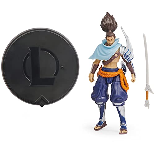 League of Legends, 4-Inch Yasuo Collectible Figure w/Premium Details and Sword Accessory, The Champion Collection, Collector Grade, Ages 12 and Up