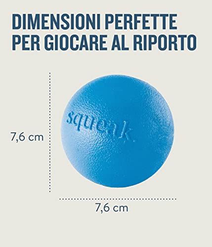 Planet Dog Orbee-Tuff Squeak Ball Blue Dog Fetch Toy