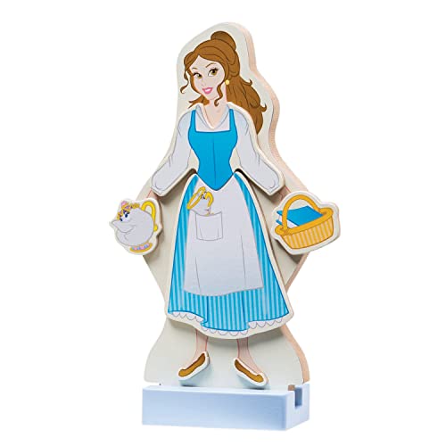 Melissa and Doug Disney Belle Magnetic Dress-Up Wooden Doll Pretend Play Set (30+ pcs)