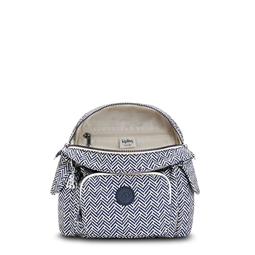 Kipling Women's City Pack Mini Backpack, Lightweight Versatile Daypack, School Bag, Urban Chevron, 10.75''L x 11.5''H x 5.5''D