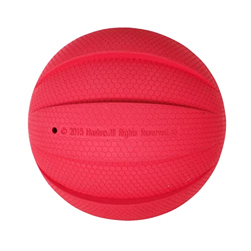 Nerf Dog Rubber Ball Dog Toy with Interactive Squeaker, Lightweight, Durable and Water Resistant, 4 Inch Diameter for Medium/Large Breeds, Single Unit, Red