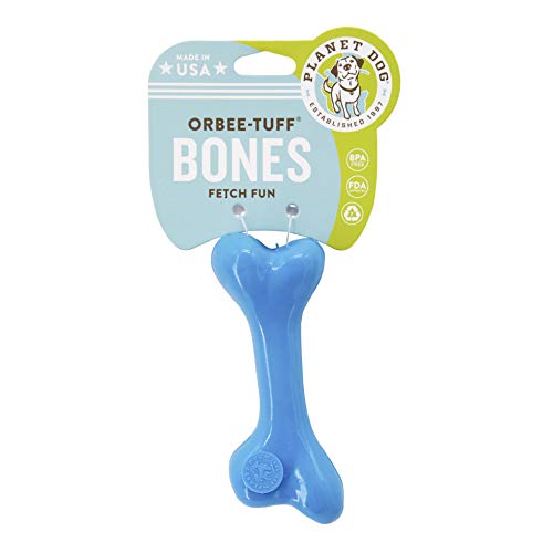 Planet Dog Orbee-Tuff Bone Blue Dog Chew Toy, Small