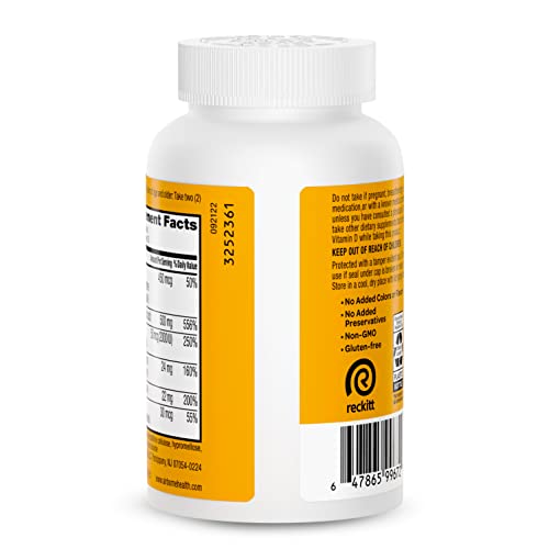 Airborne Vitamin C 500mg Capsules With Zinc and Selenium, Immune Support Supplement For Adults with Powerful Antioxidants Vitamins A C and E + Vitamin D - 60ct Bottle (30 Servings)