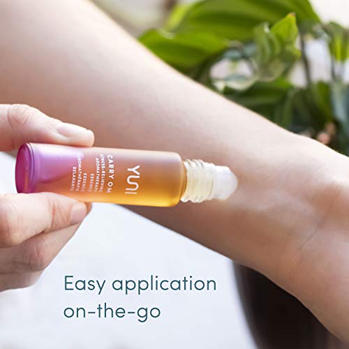 YUNI Beauty Essential Oil Fragrance Roll On (0.33 oz) Carry Om Stress-Relieving Aromatherapy Rollerball - Calming and Soothing Natural Perfume Alternative - All Natural, Paraben-Free, Cruelty-Free