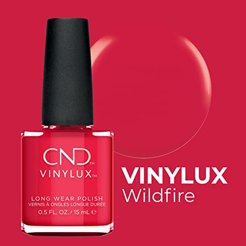 CND Vinylux Longwear Red Nail Polish, Gel-like Shine and Chip Resistant Color, 0.5 Fl Oz