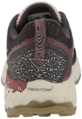 New Balance Women's Fresh Foam X Hierro V7 Trail Running Shoe, Stone Pink/Blacktop/Washed Burgundy, 8 Wide