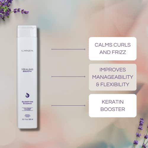 L'ANZA Healing Smooth Glossifying Shampoo, Nourishes, Repairs, and Boosts Hair Shine and Strength for a Perfect Silky-Smooth, Frizz-free Look (33.8 Fl Oz)