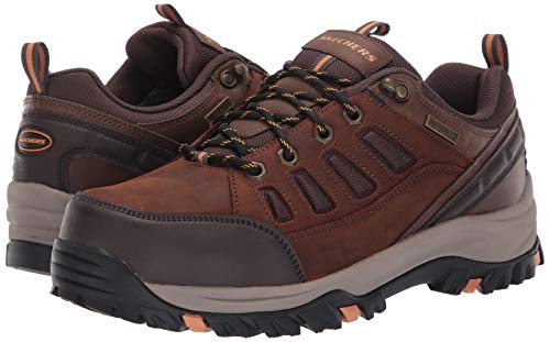 Skechers mens Relaxed Fit Relment - Semego Hiking Shoe, Dark Brown, 9 US