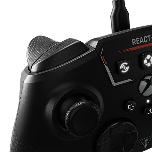 Turtle Beach REACT-R Controller Wired Game Controller – Licensed for Xbox Series X|S, Xbox One and Windows – Audio Controls, Mappable Buttons, Textured Grips - Black
