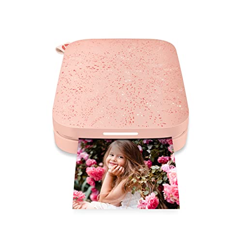 HP Sprocket Portable 2x3' Instant Photo Printer (Blush) Print Pictures on Zink Sticky-Backed Paper from your iOS and Android Device.