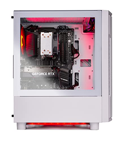 Skytech Archangel Gaming PC Desktop – AMD Ryzen 5 5600X 3.7 GHz, NVIDIA RTX 3060 Ti, 1TB NVME SSD, 16GB DDR4 RAM 3200, 600W Gold PSU, 11AC Wi-Fi, Windows 11 Home 64-bit