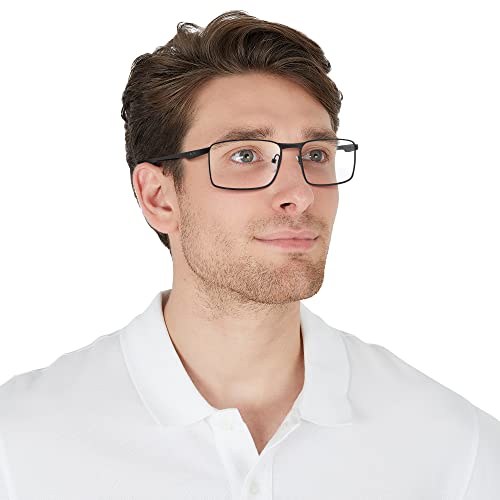 Oakley Men's Ox3227 Fuller Rectangular Prescription Eyeglass Frames, Satin Black/Demo Lens, 53 mm