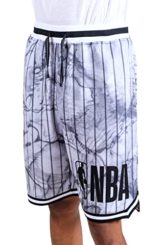 Ultra Game NBA Men’s Super-Soft Basketball Training Shorts, Light Grey, X-Large