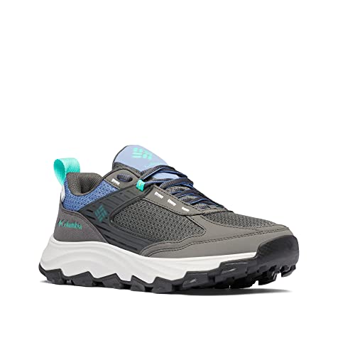Columbia Women's Hatana Max Outdry Hiking Shoe, Dark Grey/Electric Turquoise, 12
