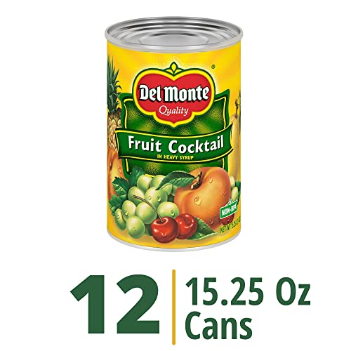 DEL MONTE Fruit Cocktail in Heavy Syrup, Canned Fruit, 12 Pack, 15.25 oz Can