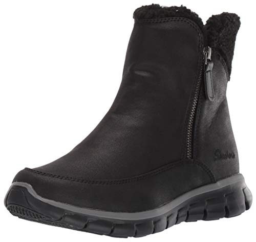 Skechers womens Synergy Snow Boot, Black/Black, 6 US