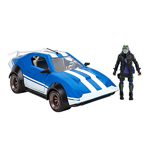 Fortnite Joy Ride Whiplash Vehicle (Blue and White), with 4-inch Articulated X-Lord Figure
