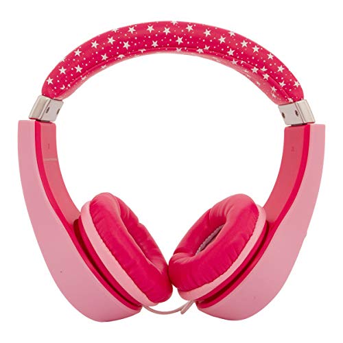Sakar Kids Safe Over The Ear Headphones, Volume Limiter for Developing Ears, 3.5MM Stereo Jack, Recommended for Ages 3-9