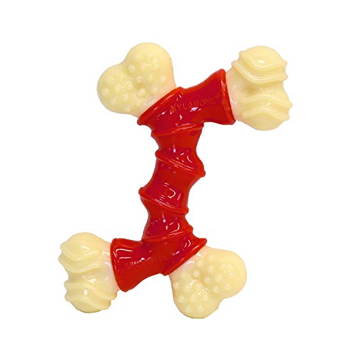 Nylabone Double Bone Power Chew Long-Lasting Dog Toy Bacon X-Small/Petite (1 Count)