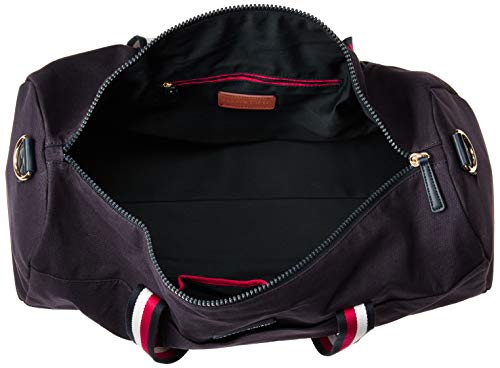 Tommy Hilfiger Men's for Women Th Flag Canvas Duffle Bag, Navy Blue, One Size US