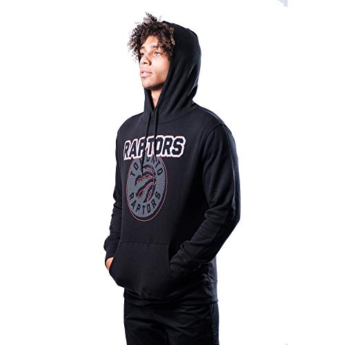 Ultra Game NBA Toronto Raptors Mens Fleece Hoodie Pullover Sweatshirt Primo Metallic, Black, X-Large