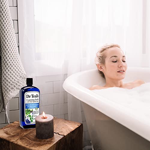 Dr Teal's Foaming Bath with Pure Epsom Salt, Refresh and Revitalize with Vitamins A, B and C, 34 fl oz (Pack of 4) (Packaging May Vary)