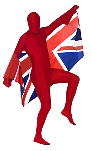 Smiffys Unisex Adult M-US Size 38'-40' Second Skin Suit, Red