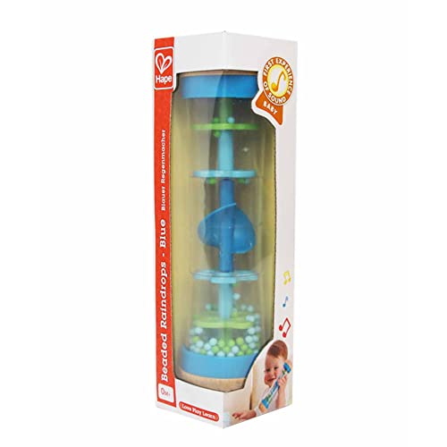 Hape E0328 Beaded Raindrops Musical Instrument and Rattle Blue