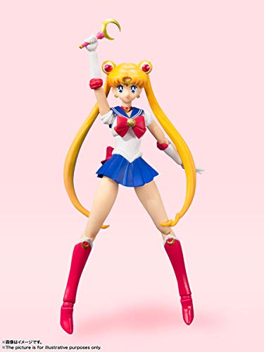 TAMASHII NATIONS Sailor Moon -Animation Color Edition- Pretty Guardian Sailor Moon, Bandai shii Nations S.H. Figuarts , Black