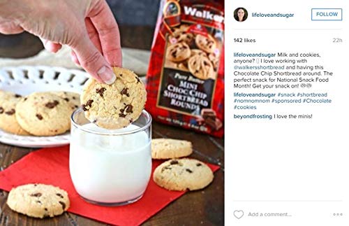 Walker's Shortbread Mini Chocolate Chip Cookies, Pure Butter Shortbread Cookies, 4.4 Oz (Pack of 6)