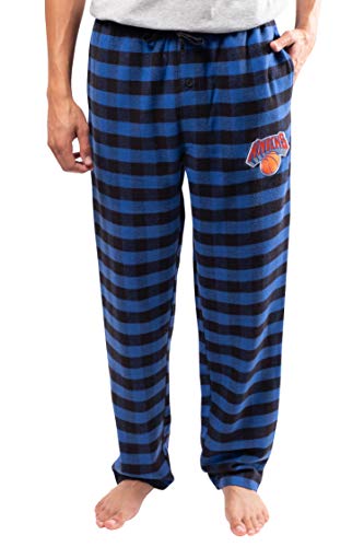 Ultra Game NBA New York Knicks Mens Sleepwear Super Soft Flannel Pajama Loungewear Pants, Team Color, XX-Large