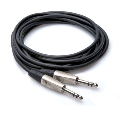 Hosa HSS-010 REAN 1/4' TRS to REAN 1/4' TRS Pro Balanced Interconnect, 10 Feet, Speaker