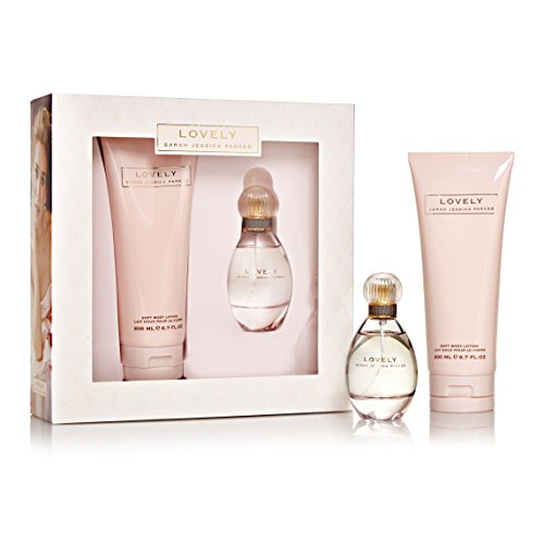 Lovely by SJP - 2 Piece Collection with Eau De Parfum and Body Mist Spray in Iconic Lovely Fragrance - Women's Perfume Gift Set - Notes of Mandarin, Bergamot, Lavender, and Apple - 2 pc