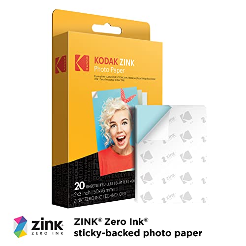 Kodak Step Instant Color Photo Printer with Bluetooth/NFC, ZINK Technology and Kodak App for iOS and Android (Pink) Starter Bundle