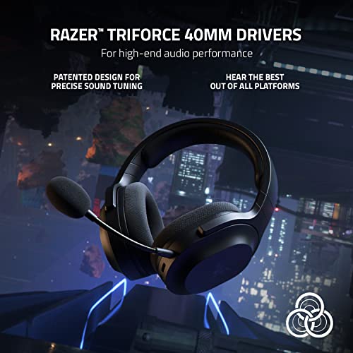 Razer Barracuda X Wireless Gaming and Mobile Headset (PC, Playstation, Switch, Android, iOS): 2022 Model - 2.4GHz Wireless + Bluetooth - Lightweight 250g - 40mm Drivers - 50 Hour Battery - Black