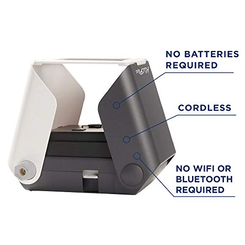 KiiPix Portable Portable Printer and Photo Scanner Compatible with FUJIFILM Instax Mini Film, Black