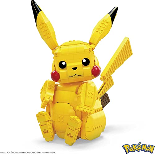 MEGA Pokémon Action Figure Building Toy Set For Kids, Jumbo Pikachu With 806 Pieces, 12 Inches Tall, Age 8+ Years Old Gift Idea
