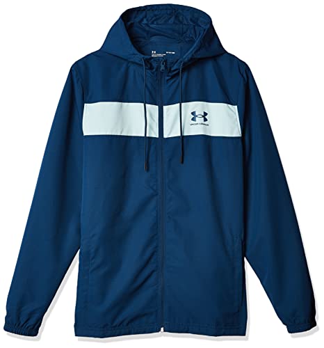 Under Armour Men's Standard Sportstyle Windbreaker, (437) Petrol Blue/Fuse Teal/Petrol Blue, Small