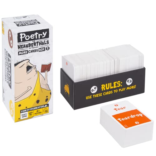 Poetry for Neanderthals Expansion by Exploding Kittens - Family Card Game - Card Game for Adults, Teens and Kids