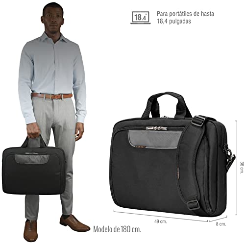 Everki Advance Laptop Bag - Briefcase, Fits up to 18.4-Inch (EKB407NCH18),Charcoal